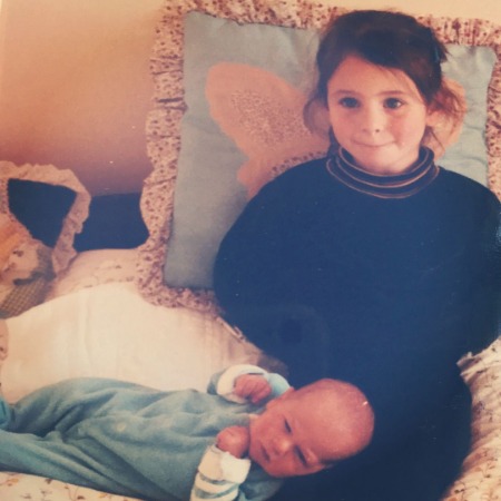 Molly Bloom with her brother Jeremy Bloom during their childhood. 